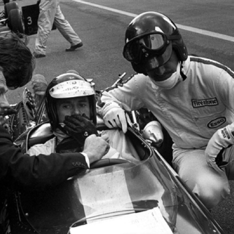 Spa 1967, Colin, Jim et Graham autour de la Lotus 49
© B. Cahier